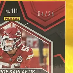 2024 Panini Mosaic Gold Sparkle 04/24 GEORGE KARLAFTIS KANSAS CITY CHIEFS - Image 3