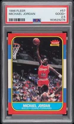 1986 FLEER #57 MICHAEL JORDAN PSA 2.5 - Image 1