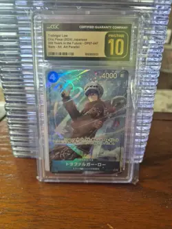 2024 One Piece Rare Alternate Art #047 Trafalgar Law Pristine CGC 10 - Image 1