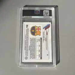 2020 Topps Chrome UCL Speckle Refractor #61 Pedri RC Rookie PSA 8 - Image 2