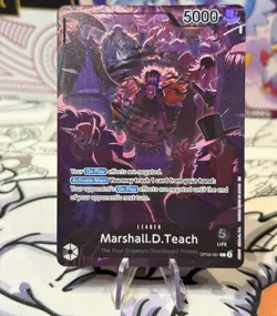 Bandai One Piece Card Game OP09 Leader Alt Art Foil x2 Shanks & Teach - Image 1