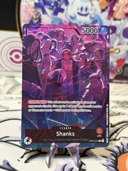 Bandai One Piece Card Game OP09 Leader Alt Art Foil x2 Shanks & Teach - Image 2