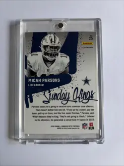 2024 Panini Donruss Optic - Sunday Kings Micah Parsons #25 - Image 2