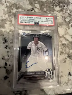 Bowman 2025 Bowman Chrome Engelth Urena Auto #CPA-EU Yankees PSA 10 - Image 1