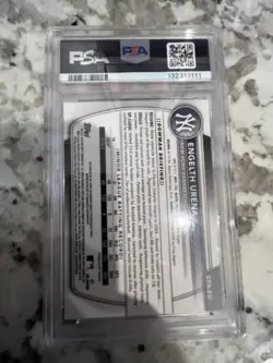 Bowman 2025 Bowman Chrome Engelth Urena Auto #CPA-EU Yankees PSA 10 - Image 2