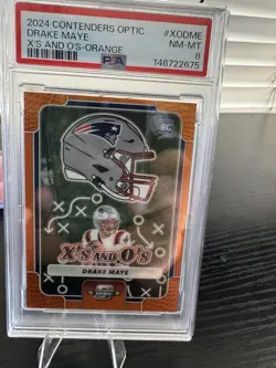 2024 Panini Contenders Optic - XS and Os Drake Maye #XO-DME Orange 42/50... - Image 1