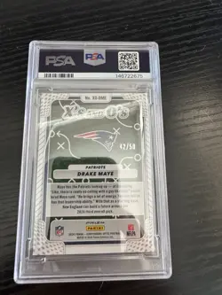 2024 Panini Contenders Optic - XS and Os Drake Maye #XO-DME Orange 42/50... - Image 3
