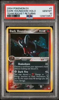 Pokemon TCG Team Rocket Returns Dark Houndoom 5/109 Holo Rare PSA 10 - Image 1