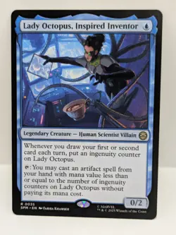 MTG Spiderman - Lady Octopus, Inspired Inventor - Rare - Blue - SPM 035 - - Image 1