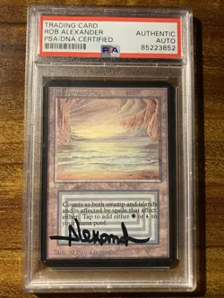 MTG✨Artist Signed UNDERGROUND SEA✨Alpha NM/M PSA/DNA Auth 1993 RARE Dual Land - Image 1