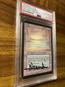 MTG✨Artist Signed UNDERGROUND SEA✨Alpha NM/M PSA/DNA Auth 1993 RARE Dual Land - Image 3
