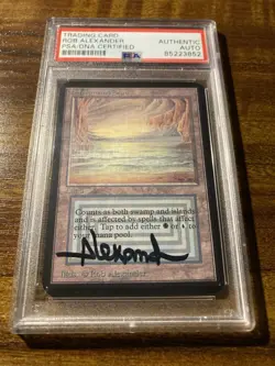 MTG✨Artist Signed UNDERGROUND SEA✨Alpha NM/M PSA/DNA Auth 1993 RARE Dual Land - Image 5