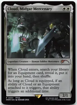Cloud, Midgar Mercenary 1 Final Fantasy Promo Magic: The Gathering Foil NM - Image 1