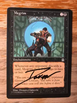Magic the Gathering MTG Megrim Stronghold signedNM - Image 2