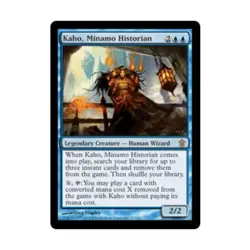 WOTC MtG Saviors of Kamigawa Kaho, Minamo Historian (R) (Foil) VG - Image 1