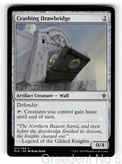 Crashing Drawbridge 217 Common Throne of Eldraine Magic: The Gathering LP - Image 1