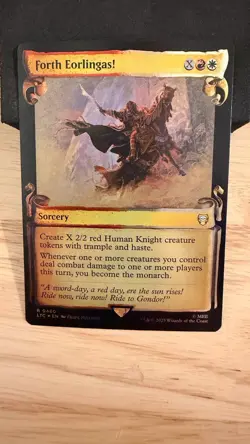 Forth Eorlingas! Showcase Scrolls Foil 460 LoTR MTG LTC NM - Image 3
