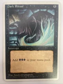 MTG Magic the Gathering Dark Ritual (129/379) Fourth Edition-HP - Image 1