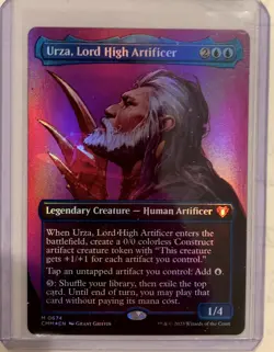 MTG Urza Lord High Artificer BORDERLESS PROFILE FOIL Commander Masters CMM #0674 - Image 1