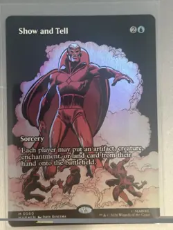 Wizards of the Coast MTG Marvel Show and Tell 0060 Sorcery Mythic Foil Alt Art - Image 1