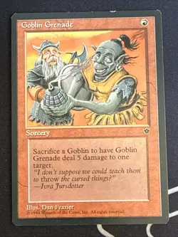 1x Goblin Grenade (Frazier) Fallen Empires LP MTG Magic the Gathering x1 MKE - Image 1