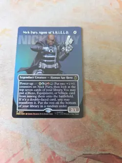 Nick Fury, Agent Of S.H.I.E.L.D Borderless FOIL Marvel's Super Heroes MTG NM - Image 1