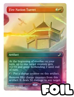 1x MTG Fire Nation Turret *Borderless FOIL* Avatar Rare! - Image 1