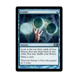 WOTC MtG M12 Ponder (C) (Foil) EX - Image 1