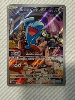 Team Rocket's Wobbuffet Pokemon TCG SV: Scarlet & Violet Promo Cards 203 NM - Image 1