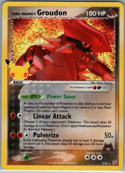 Team Magma's Groudon 9/95 Celebrations: Classic Collection - Pokemon Card - NM - Image 1