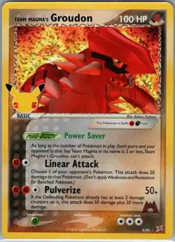 Team Magma's Groudon 9/95 Celebrations: Classic Collection - Pokemon Card - NM - Image 1