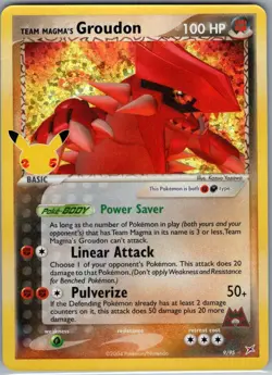 Team Magma's Groudon 9/95 Celebrations: Classic Collection - Pokemon Card - NM - Image 1