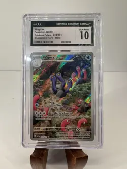 CGC 10 Wugtrio Pokemon (2024) Paldean Fates - 224/091 Illustration Rare Holo - Image 1