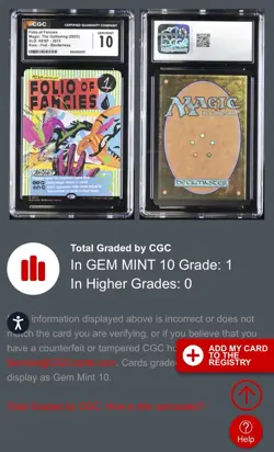 MTG Folio Of Fancies Secret Lair X KEXP Foil CGC 10 Braulio Amando Pop 1 🔥 - Image 2