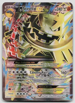 M Steelix EX 109/114 Steam Siege Holo Pokemon MP - Image 1