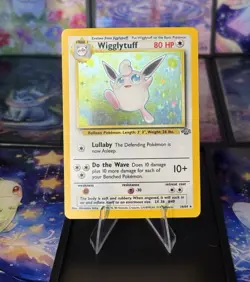 Pokemon TCG Wigglytuff 16/64 Jungle Holo Rare Unlimited ENG 80HP 1999 WOTC - Image 1