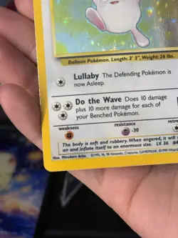 Pokemon TCG Wigglytuff 16/64 Jungle Holo Rare Unlimited ENG 80HP 1999 WOTC - Image 3