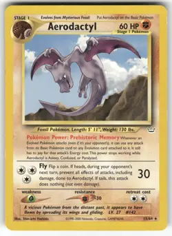Aerodactyl 15/64 Rare Neo Revelation Pokemon Unlimited Lightly Played - Image 1