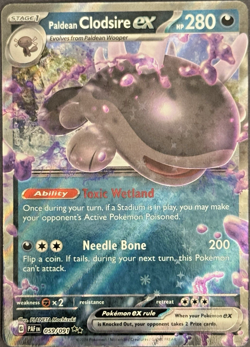 Paldean Clodsire ex Paldean Fates 059/091 Double Rare 2024 Pokemon TCG Near Mint - Image 1