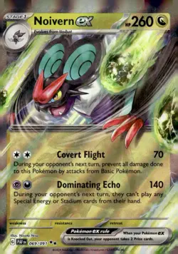 Noivern ex 069/091 Double Rare Paldean Fates Pokemon Holo Lightly Played - Image 1