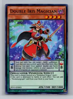 Double Iris Magician PEVO-EN003 Pendulum Evolution Yu-Gi-Oh 1st Edition NM - Image 1