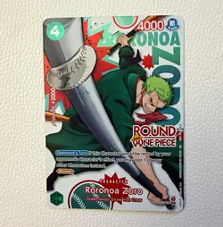 Roronoa Zoro Round 1 Promo One Piece Card (IN HAND! SHIPS NEXT DAY!) - Image 1