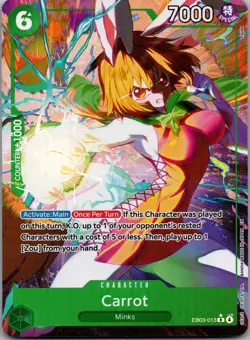Extra Booster One Piece Heroines Edition #EB03-013 Carrot (Alternate Art) NM A12 - Image 1