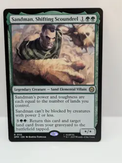 MTG Spiderman -Sandman, Shifting Scoundrel - Rare - Legendary Creature - SPM 112 - Image 1