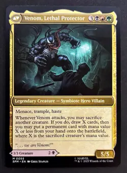 MTG Eddie Brock / Venom Lethal Protector 0055 SPM NM Spiderman Magic Gathering - Image 3