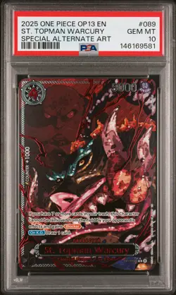 2025 ONE PIECE OP13-CARRYING ON HIS WILL #089 ST. TOPMAN WARCURY PSA 10 - Image 1