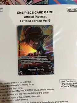 ONE PIECE Official Playmat & Promo Luffy Card Limited Edition Vol.5 EB02-010 NEW - Image 2