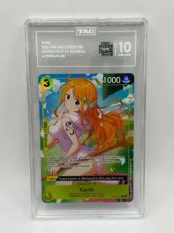 2026 ONE PIECE STARTER DECK ST29-EGGHEAD ALTERNATE ART #008 NAMI TAG 10 GEM MINT - Image 1