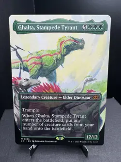 MTG The Lost Caverns of Ixalan Ghalta Stampede Tyrant Borderless Regular NM - Image 1