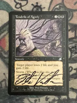 MTG Tendrils of Agony Signed By Artist Scourge (75/143) Regular Uncommon - Image 1